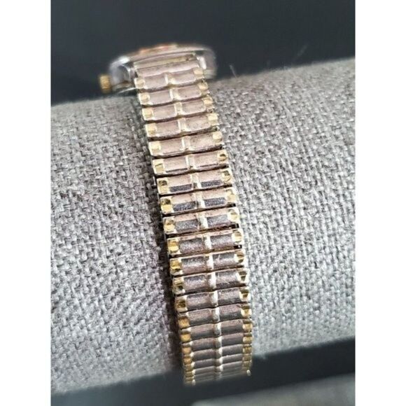VINTAGE Anne Klein II Gold Silver Two-Tone Roman Numerals Hand Wind Ladies Watch - Picture 3 of 5